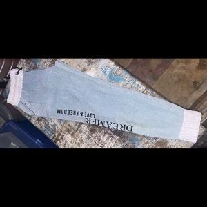 Light wash blue joggers